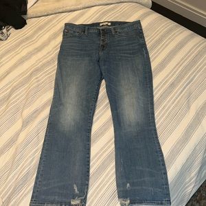MADEWELL Cali Denim Boot Jeans In a size 29 and Light Wash